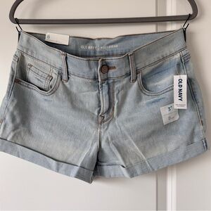 Old Navy Blue Jean Shorts Cuffed Hem Casual